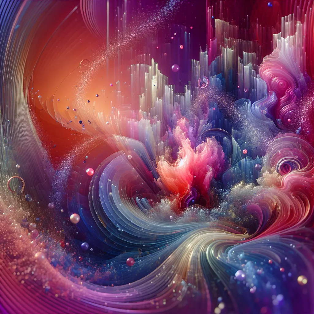 Crimson and violet swirling waves erupting from a glowing core